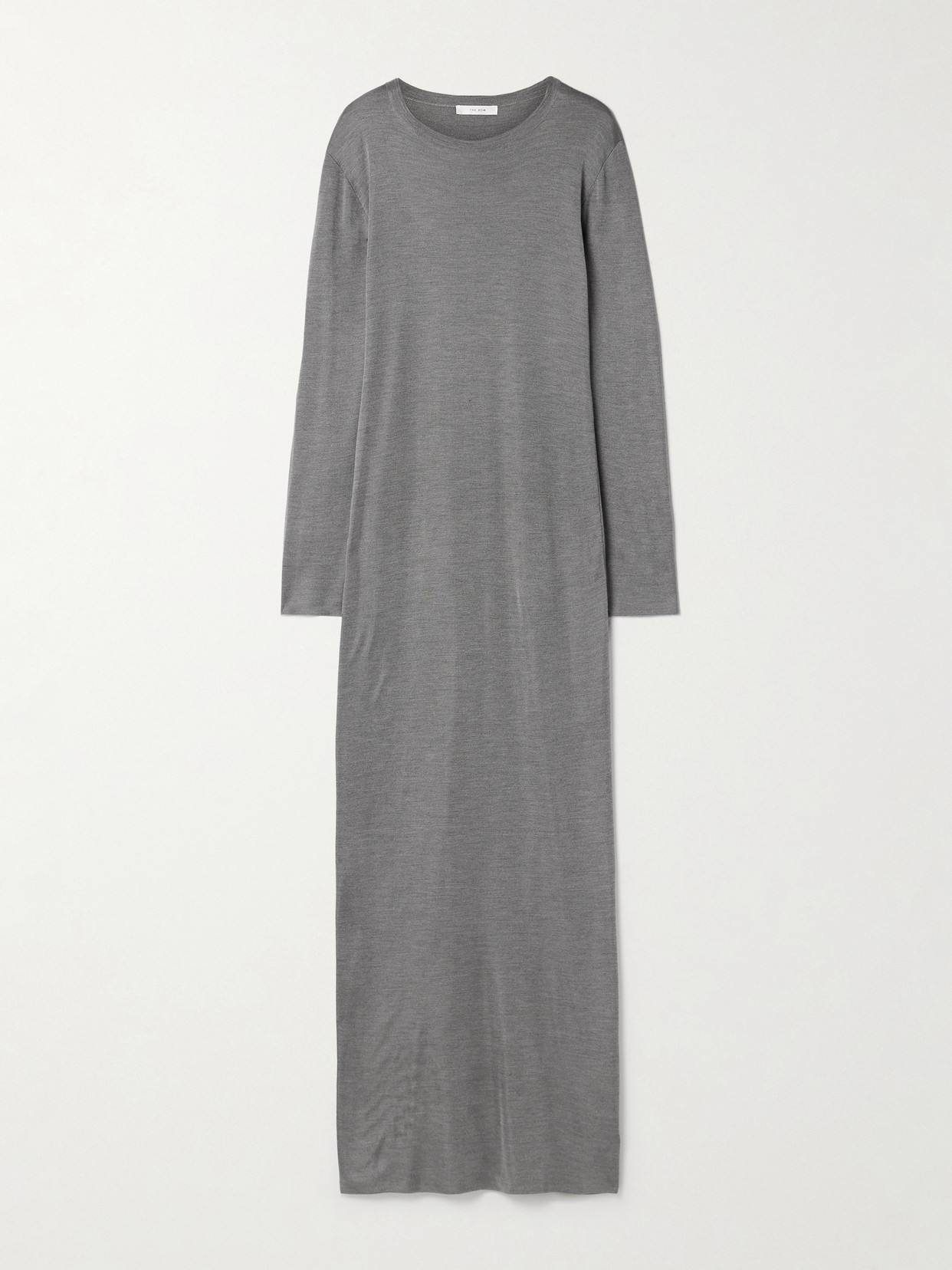The Row Jazmin Silk Maxi Dress In Gray