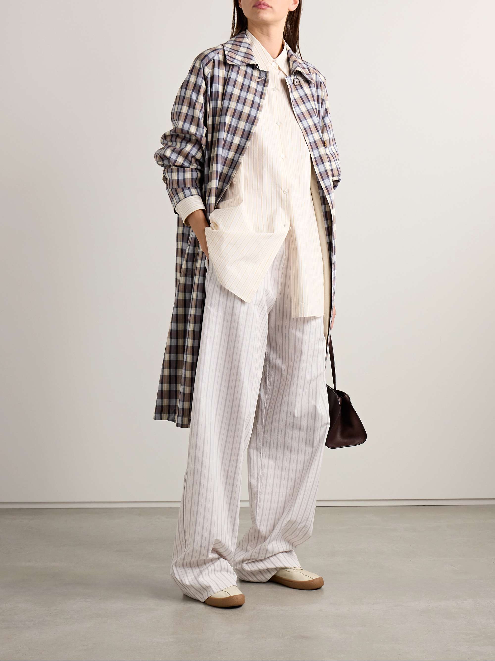 THE ROW Hypnosta striped cotton-poplin wide-leg pants | NET THE ROW Hypnosta striped cotton-poplin wide-leg pants | NET