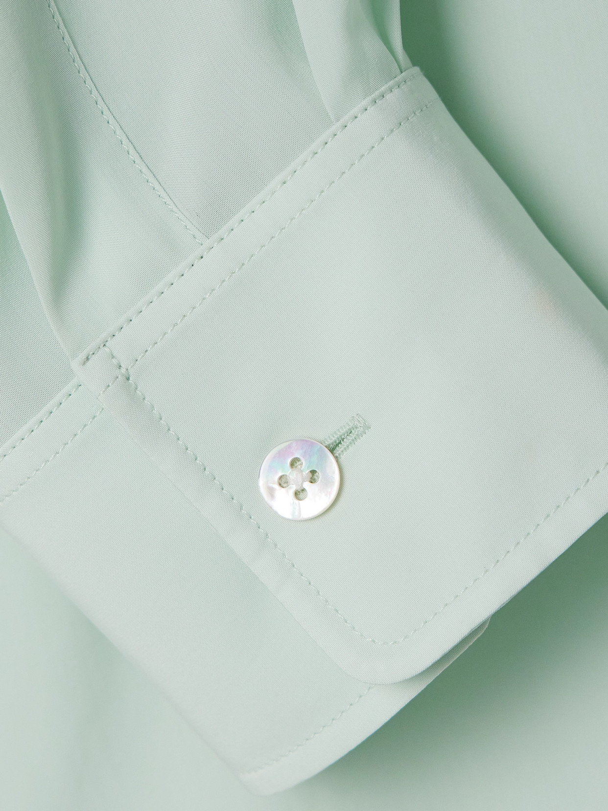 The Row Caster Chiffon Shirt In Green
