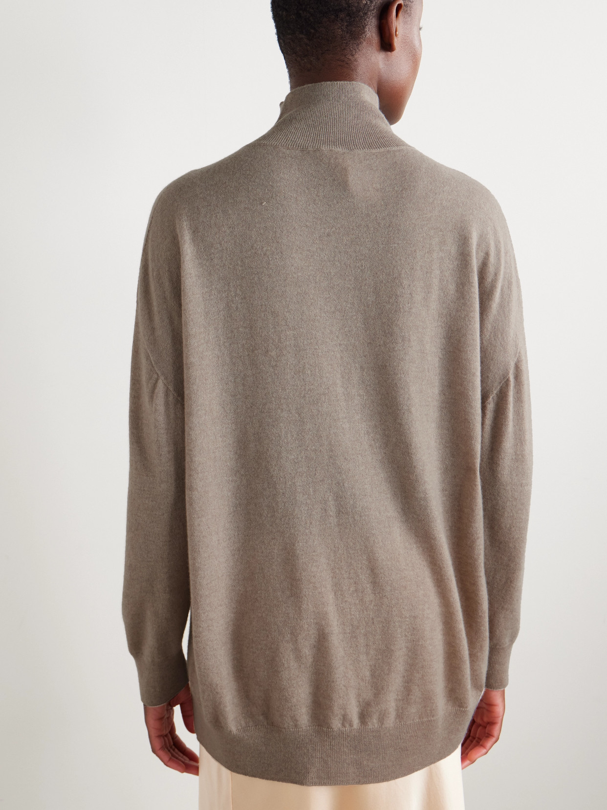 The Row Jabari Cashmere Turtleneck Sweater In Neutrals