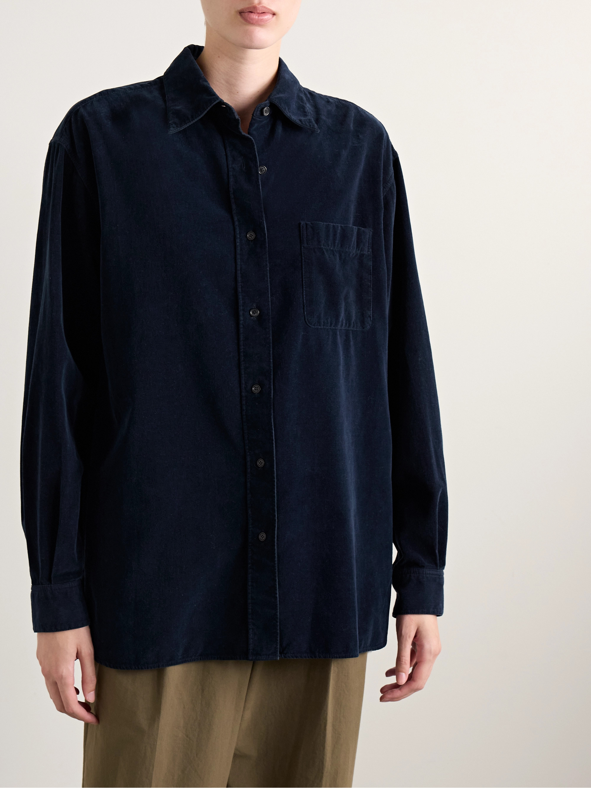 The Row Nesson cotton-corduroy shirt