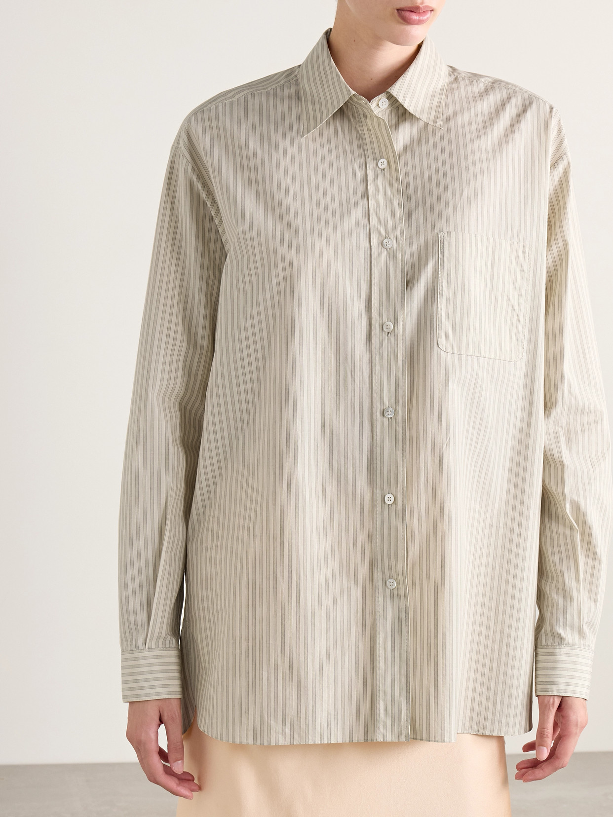 Nesson Striped Organic Cotton-Poplin Shirt