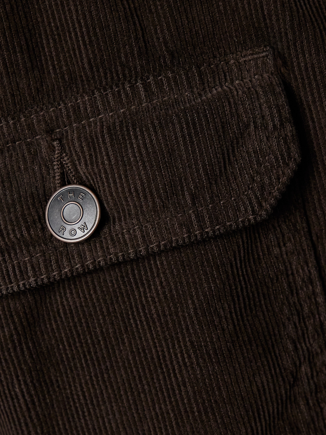 The Row Ness Cotton Corduroy Jacket In Brown