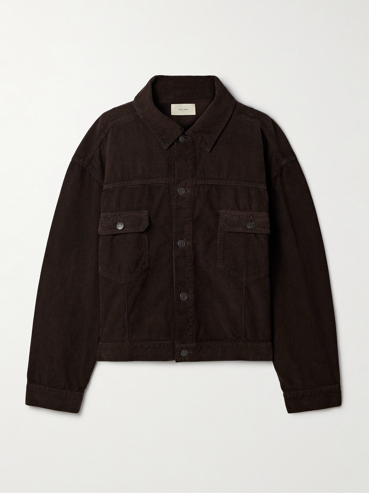 The Row Ness Cotton Corduroy Jacket In Brown