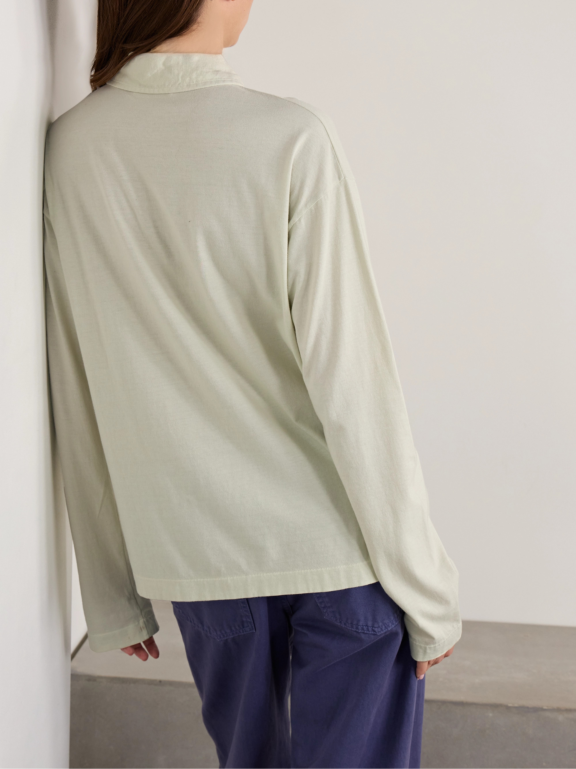 The Row Roddie brushed cotton-jersey polo shirt