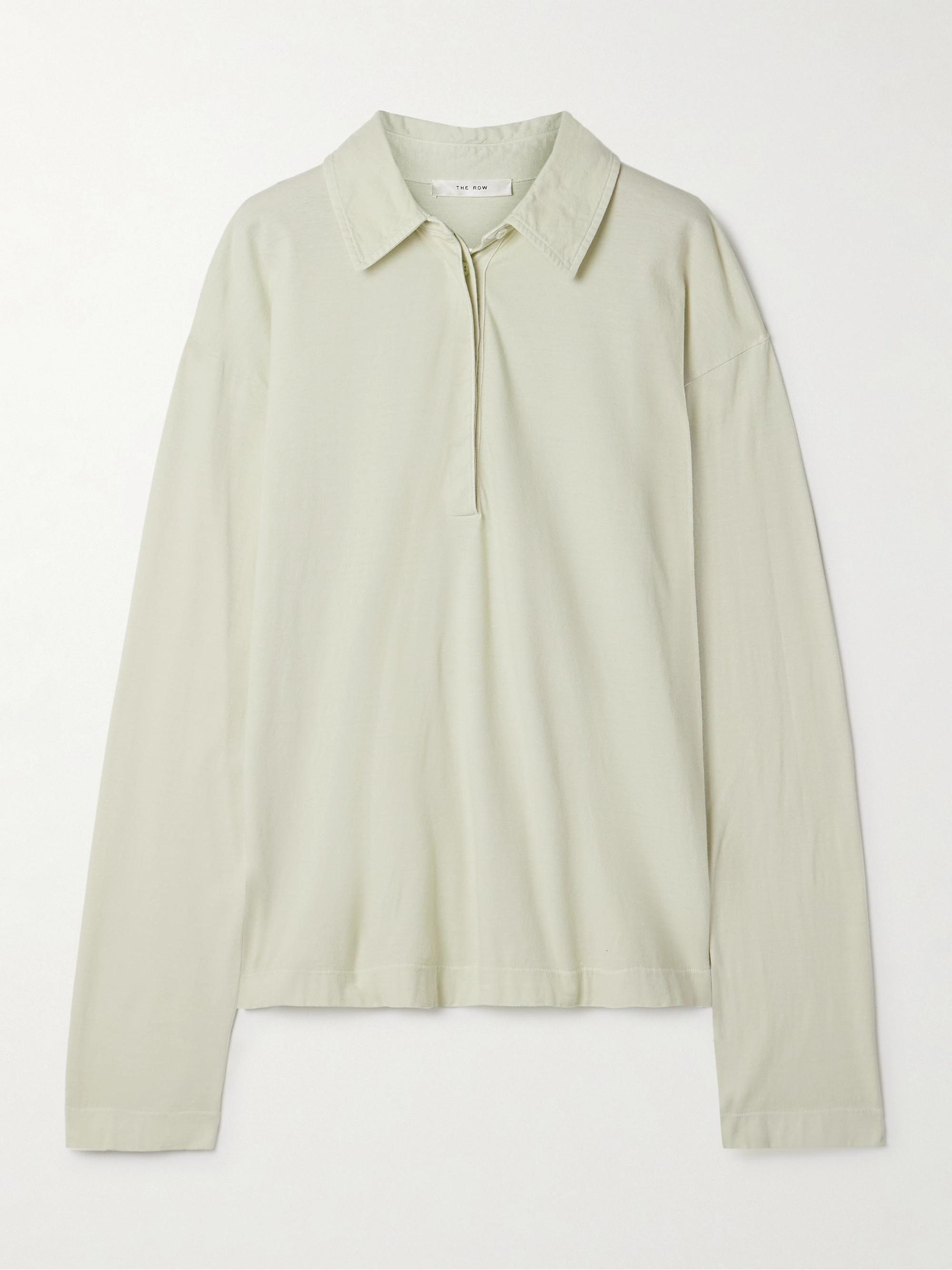 The Row Roddie brushed cotton-jersey polo shirt