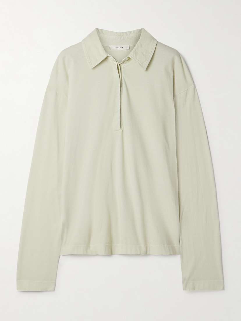 The Row Roddie Brushed Cotton-jersey Polo Shirt