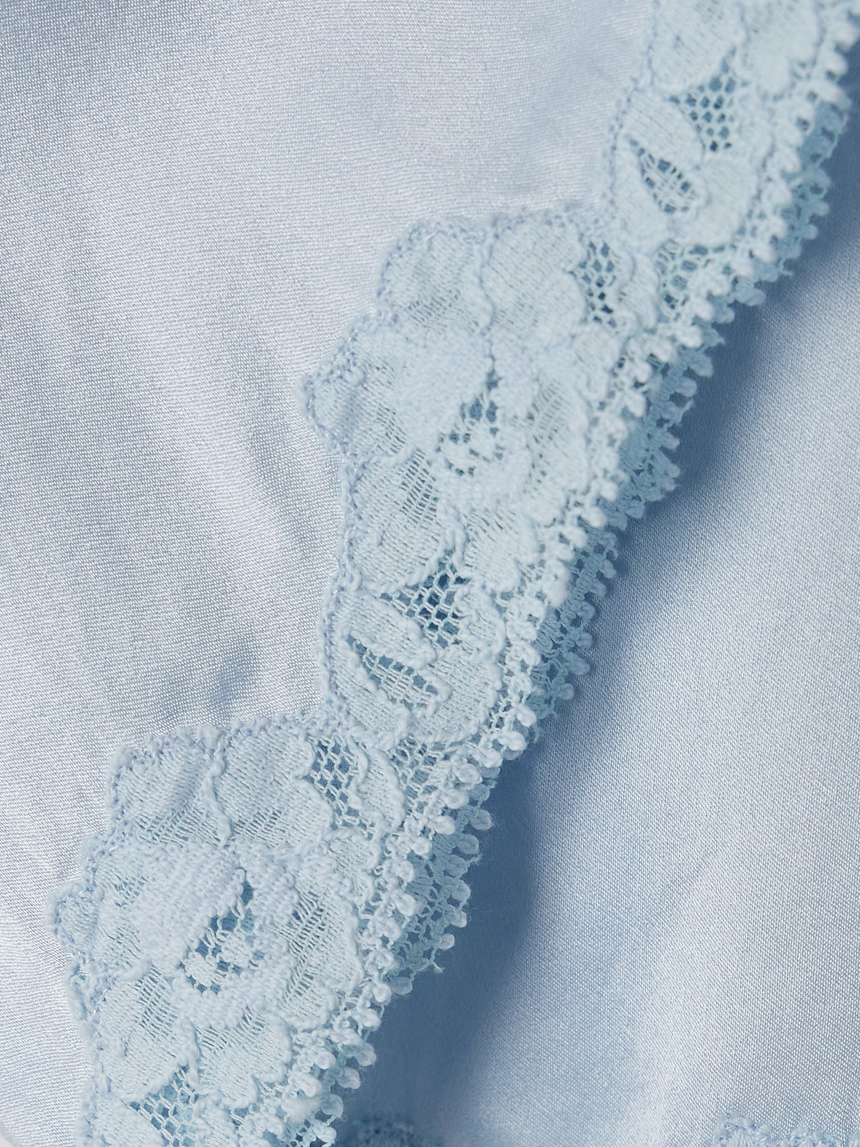 THE ROW KILARI COTTON-BLEND LACE-TRIMMED SILK-CHARMEUSE CAMISOLE
