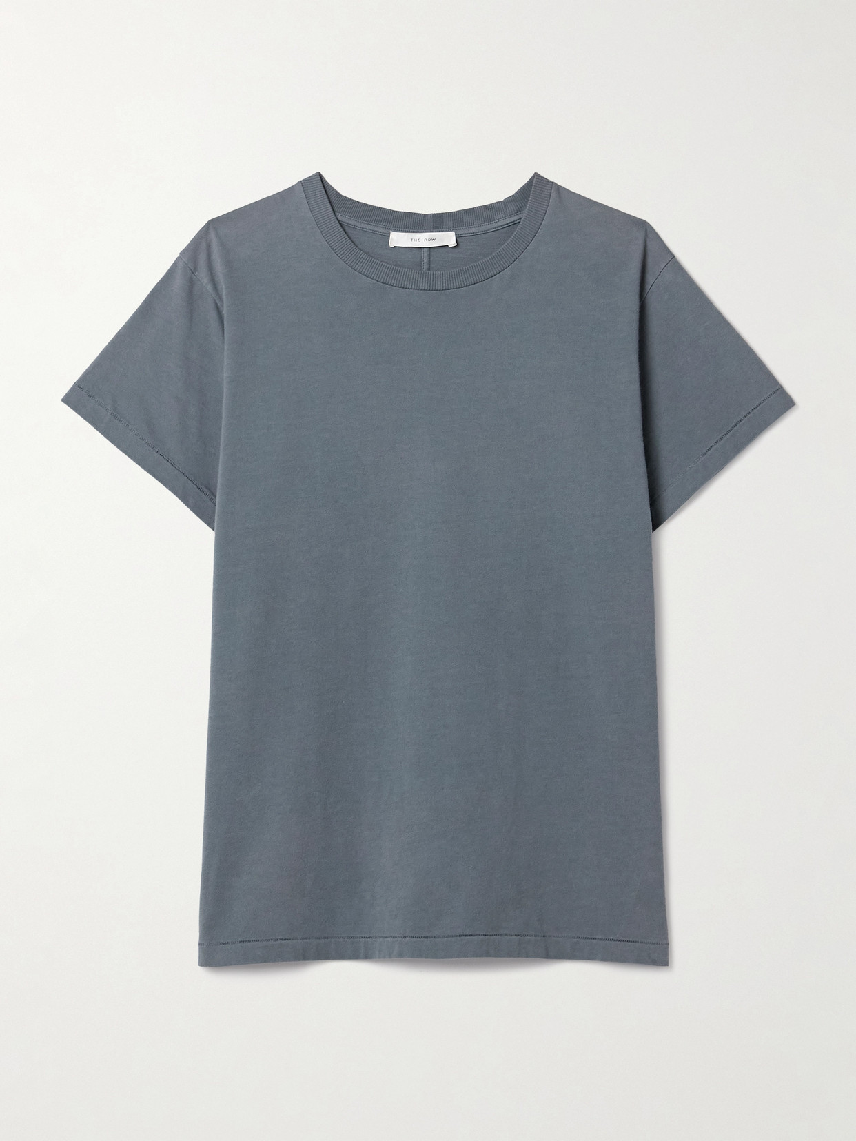 The Row Florie Cotton-jersey T-shirt In Blue