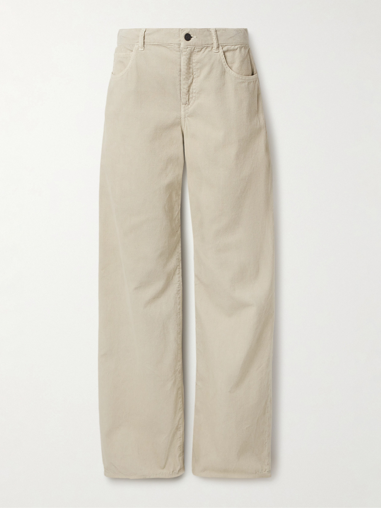 The Row Eglitta Cotton-corduroy Pants In Ecru