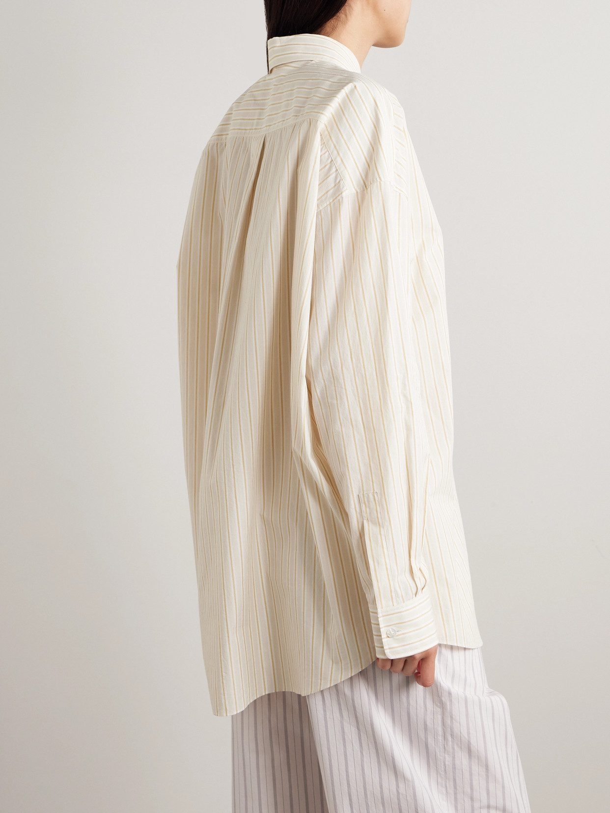 Caster Oversized Striped Cotton-Poplin Shirt