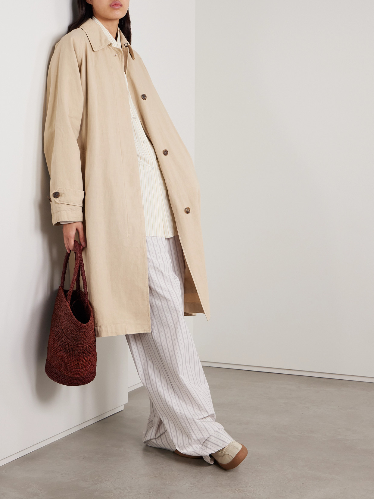 Caster Oversized Striped Cotton-Poplin Shirt
