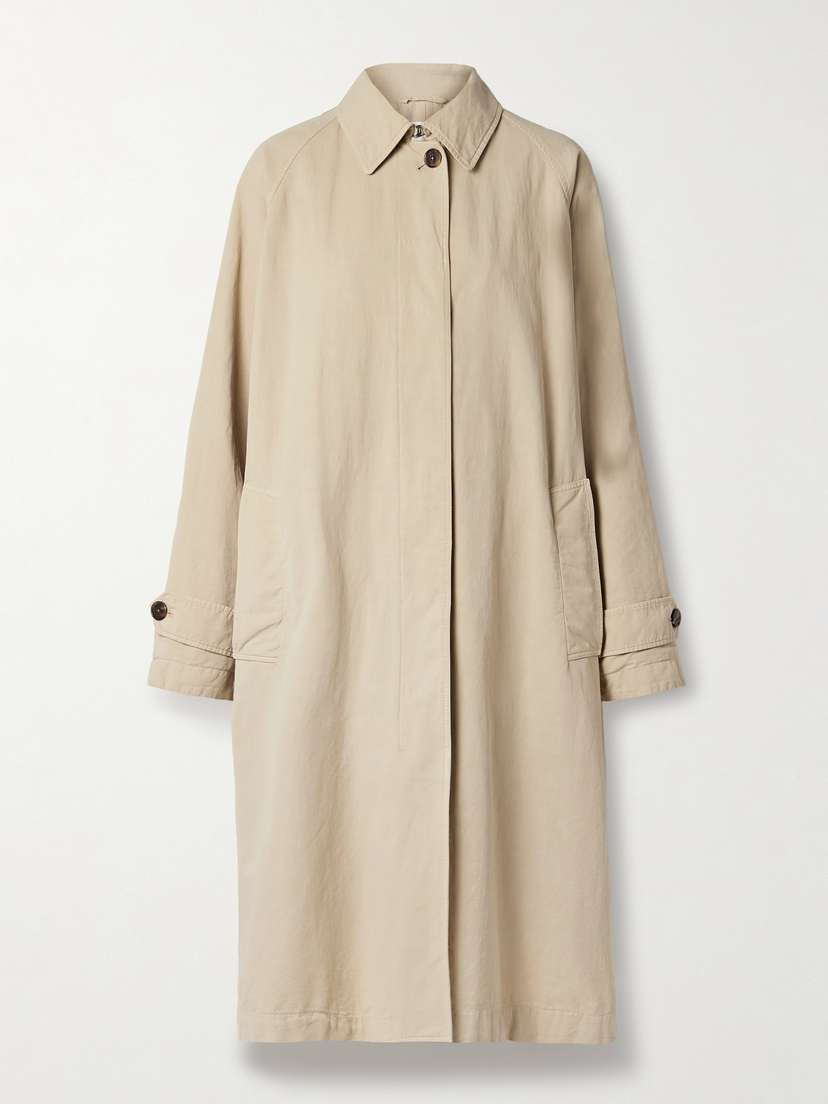 The Row Tavishina Cotton And Linen-blend Coat