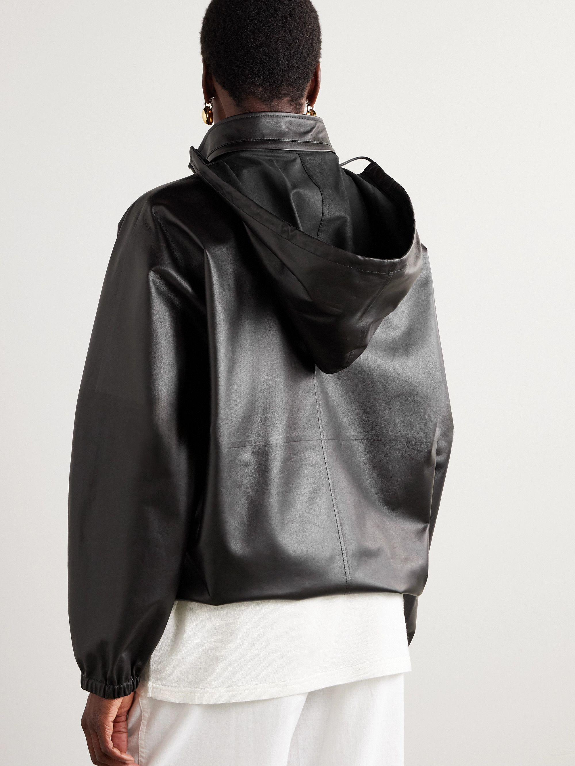 The Row Jilly leather jacket