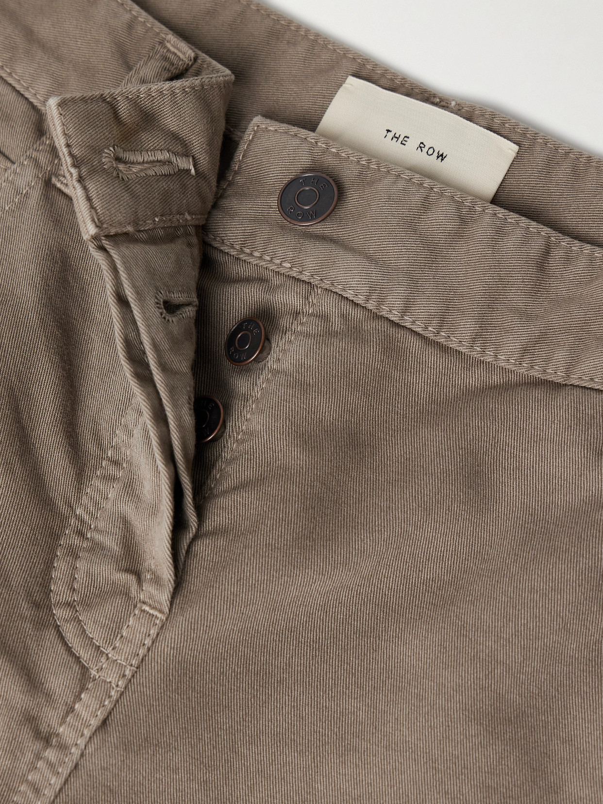 The Row Riaco Cropped Low-rise Straight-leg Jeans In Brown