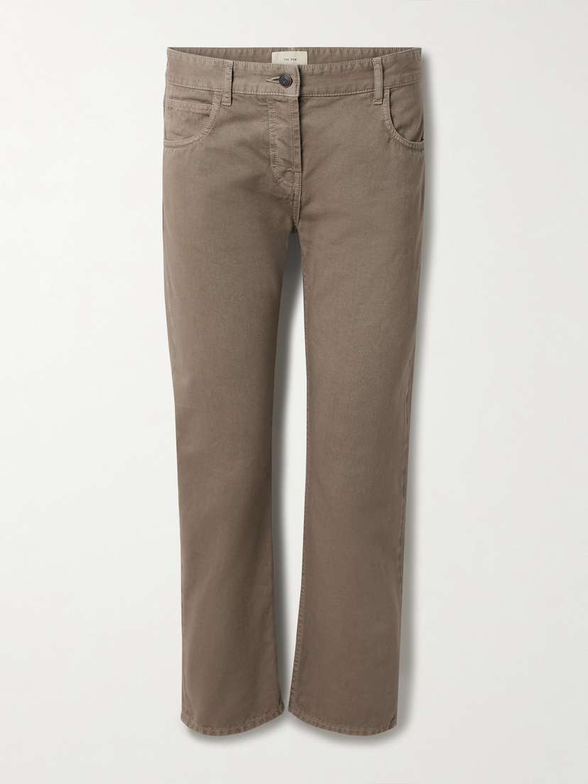 The Row Riaco Cropped Low-rise Straight-leg Jeans