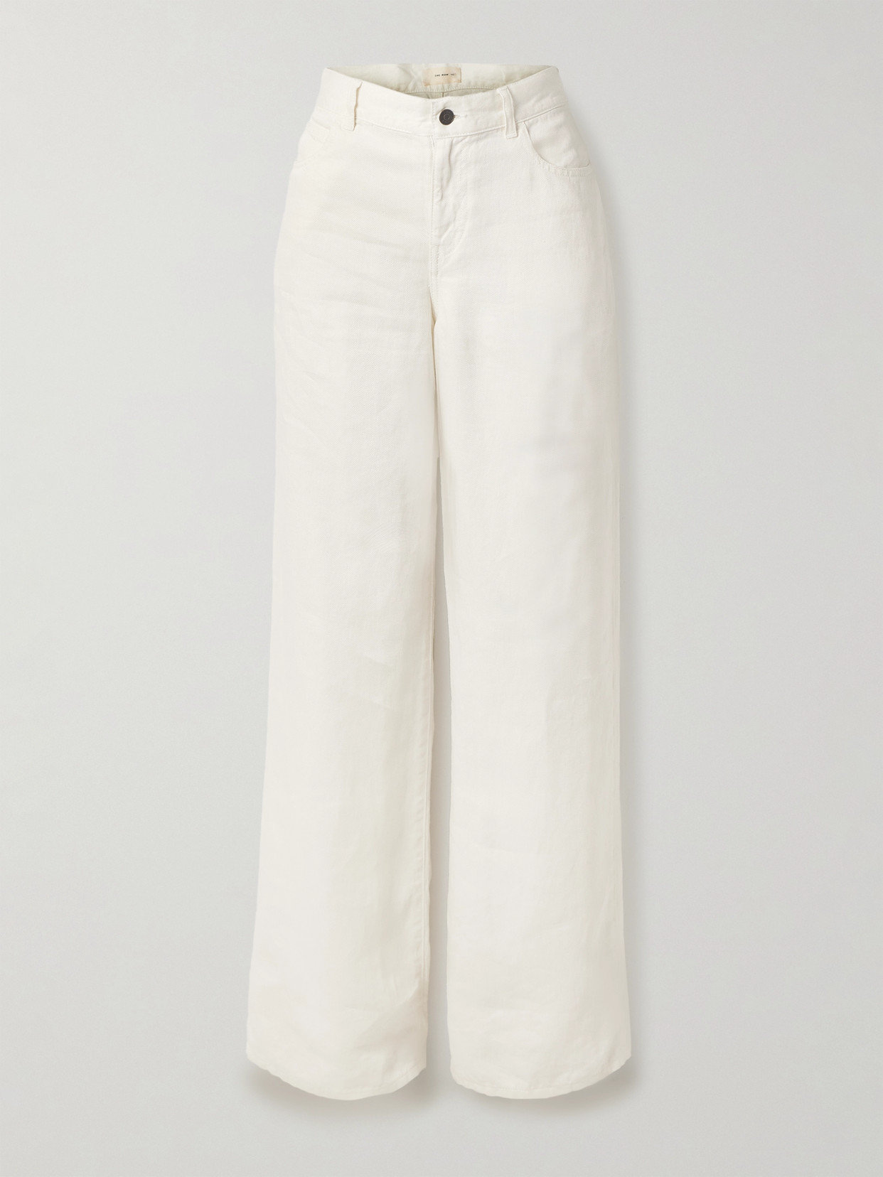 The Row Eglitta Linen Wide-leg Pants In Ivory
