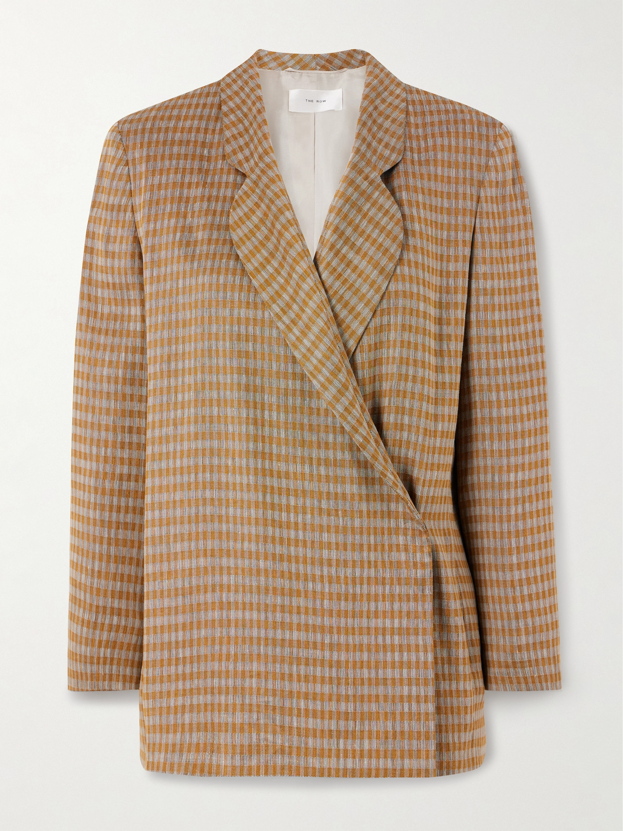 The Row - Jeremiah Checked Linen-blend Blazer - Orange
