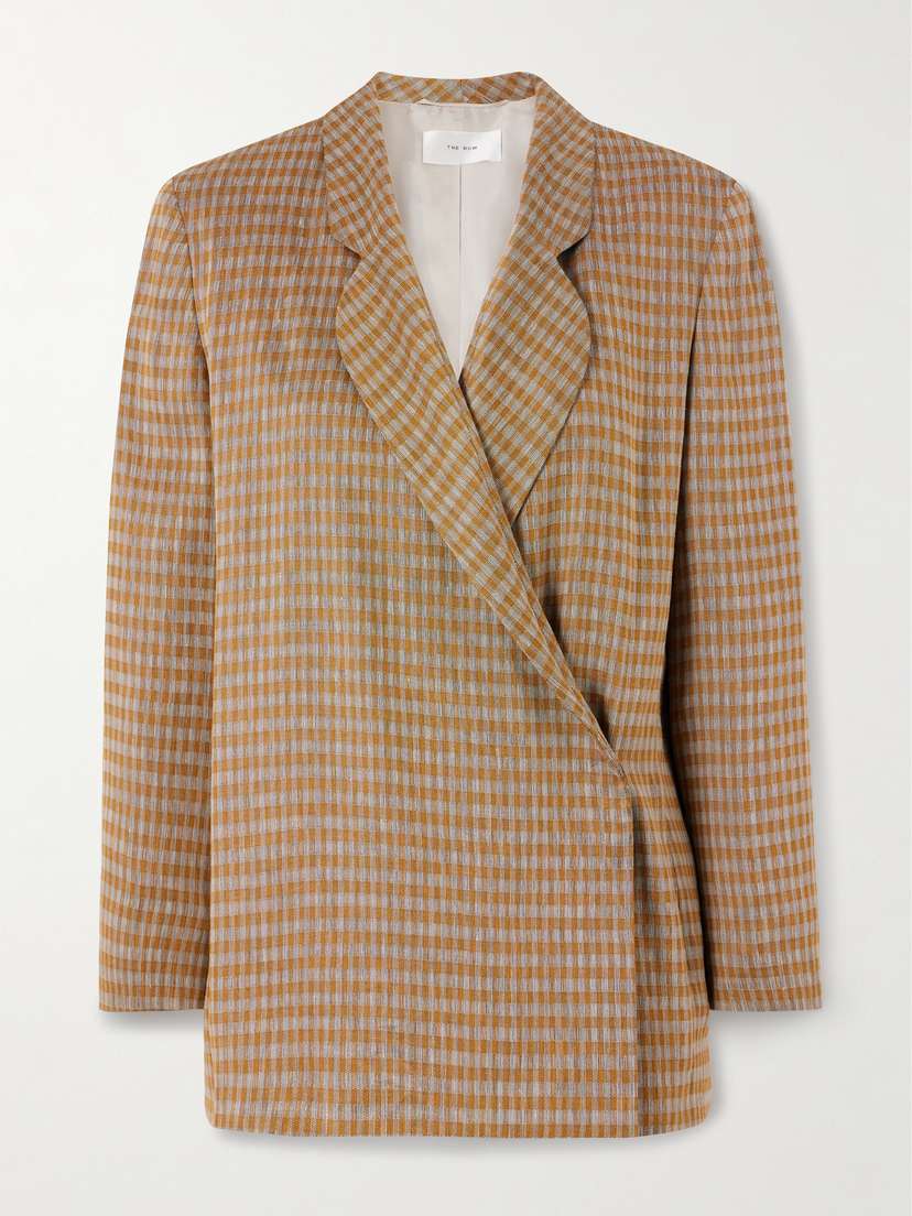 The Row Jeremiah Checked Linen-blend Blazer