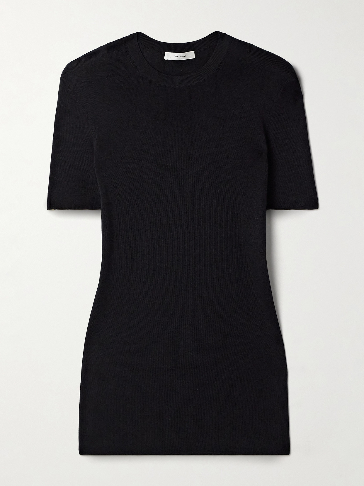 The Row Jannat Silk T-shirt In Black