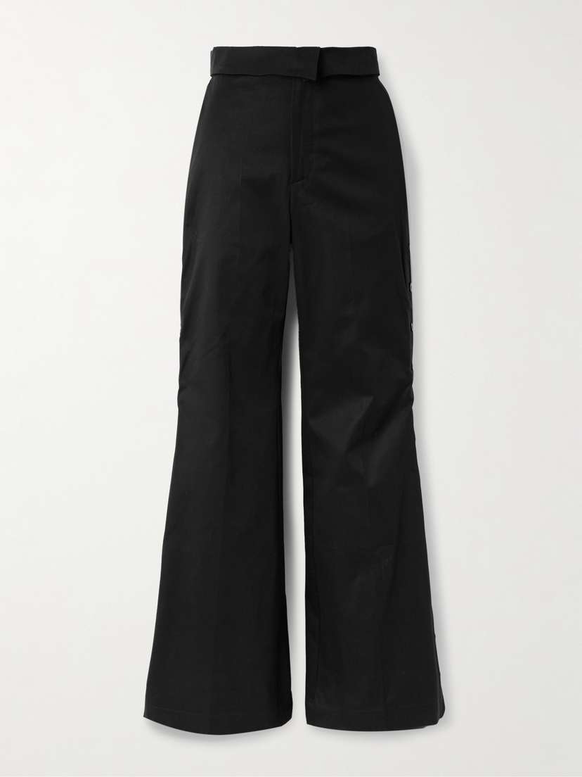SASUPHI Elettra Cotton-twill Wide-leg Pants