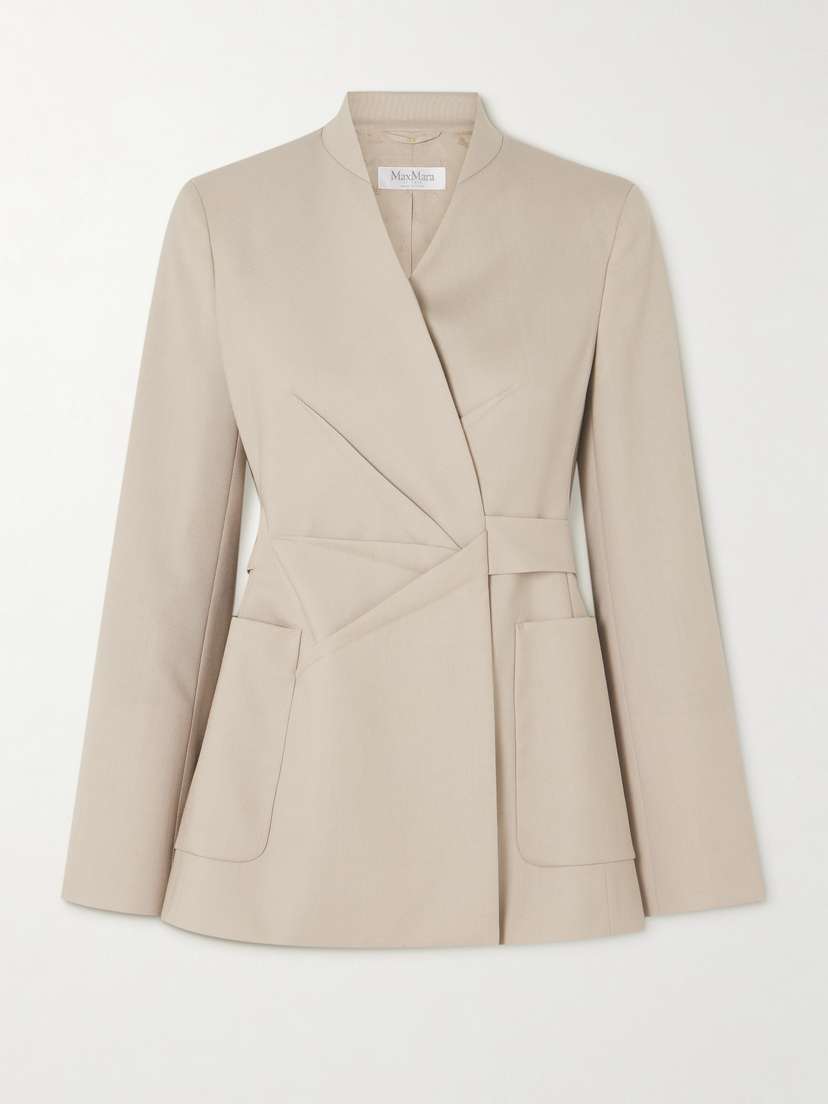 Max Mara Nereo Pleated Wool-blend Blazer