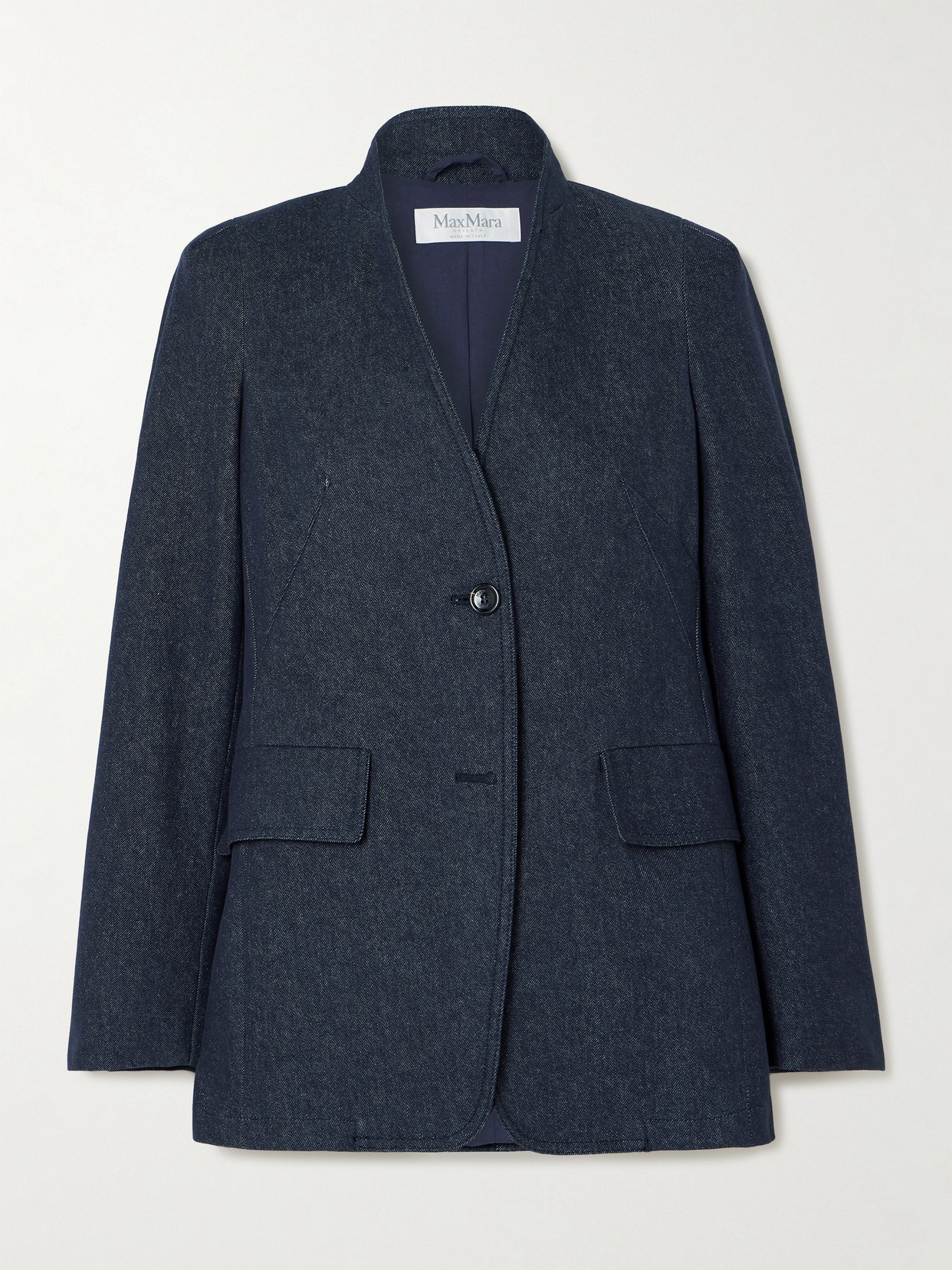 Max Mara Beatrice Denim Blazer In Blue