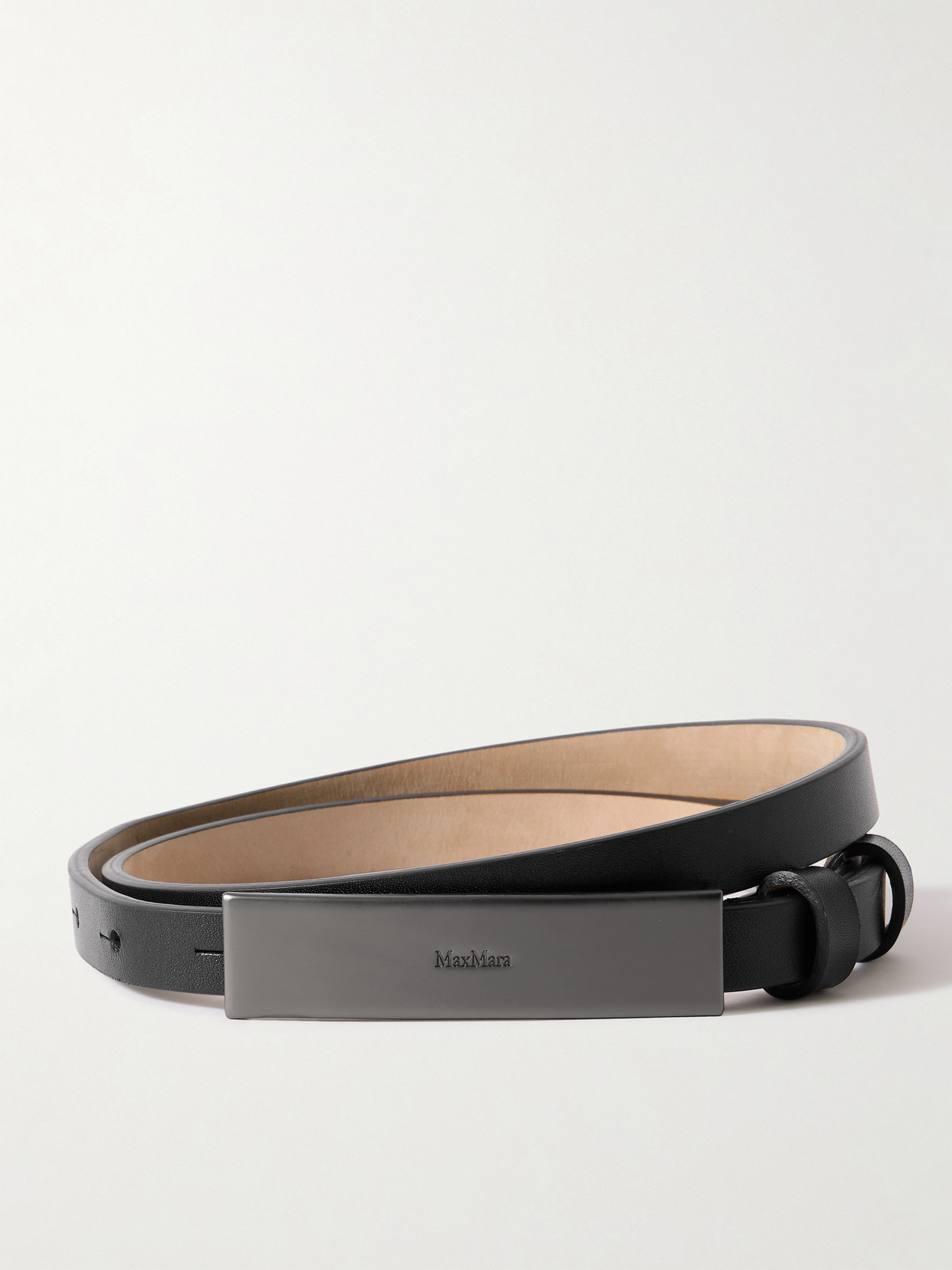 Max Mara - Leather Belt - Black