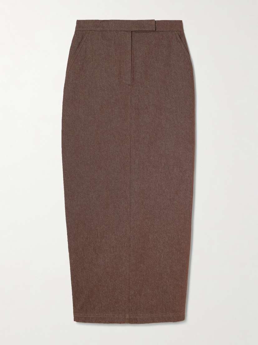 Max Mara Pianosa Cotton-twill Maxi Skirt