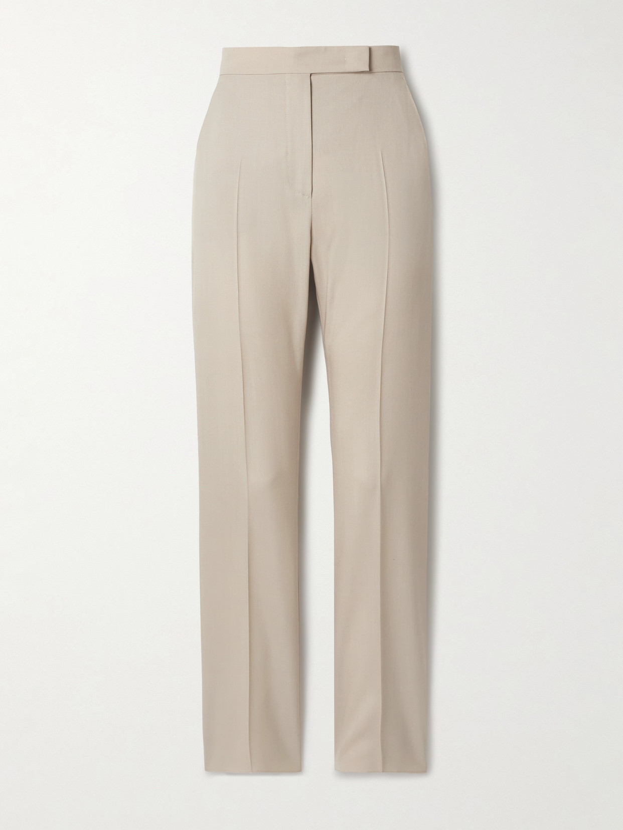Max Mara Wool, Mohair And Silk-blend Straight-leg Pants In Neutrals