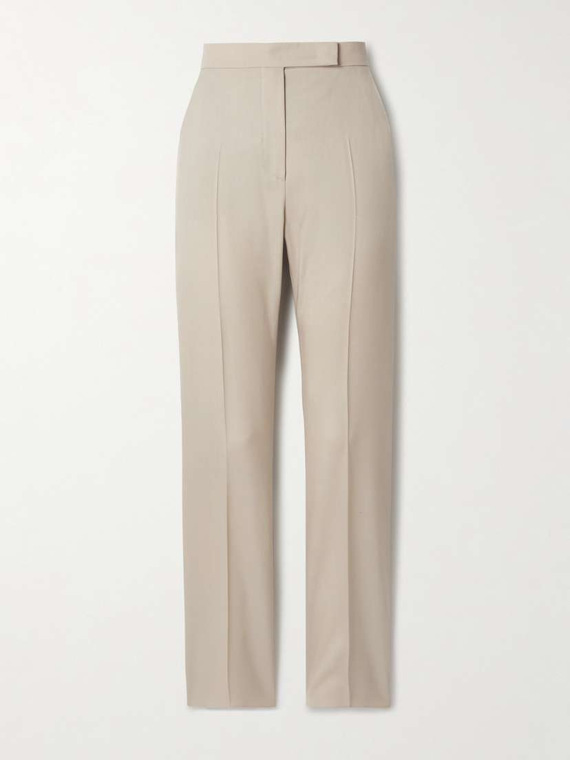 Max Mara Wool, Mohair And Silk-blend Straight-leg Pants