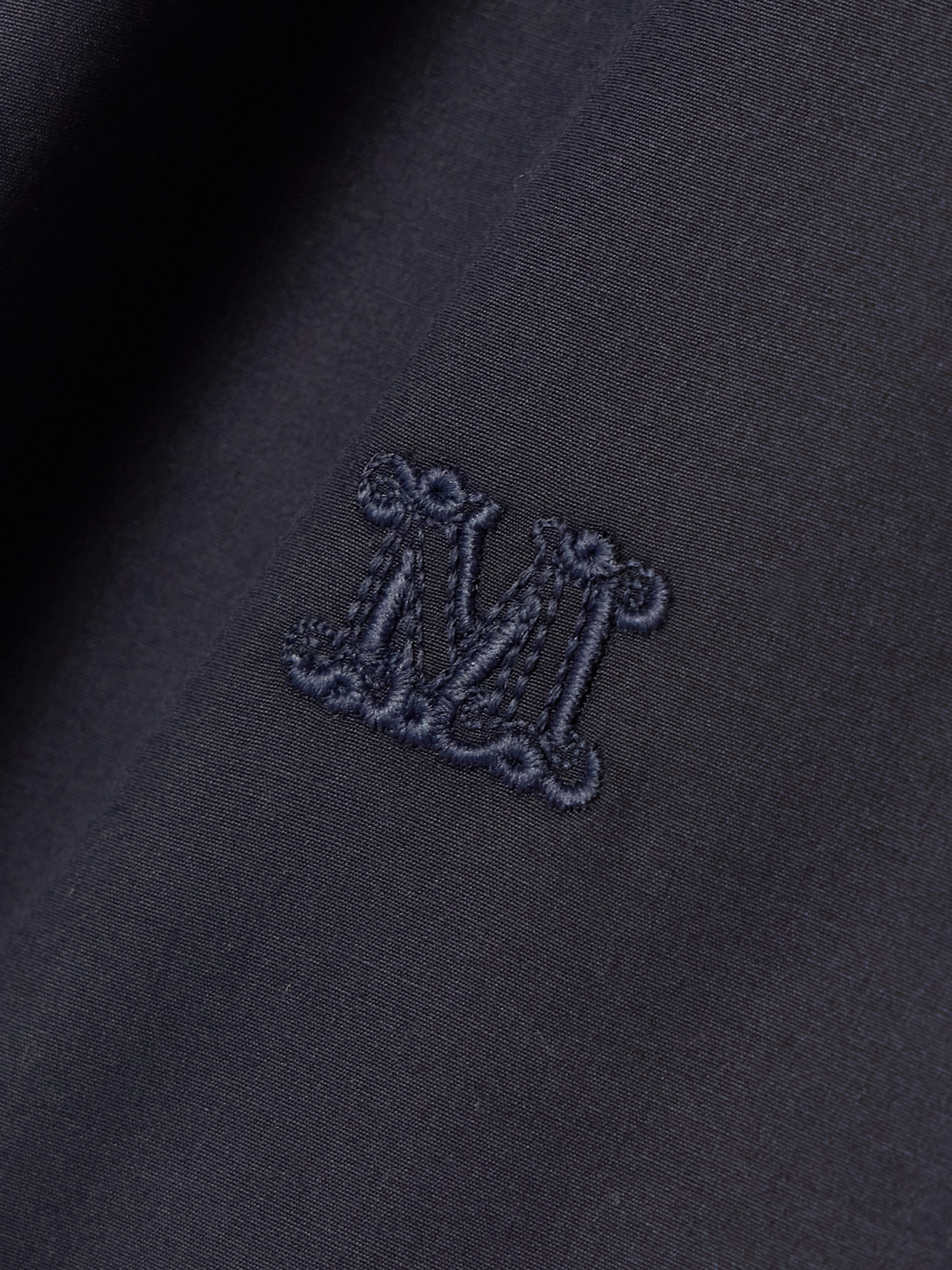 Max Mara Arduino Cotton-blend Poplin Shirt In Blue