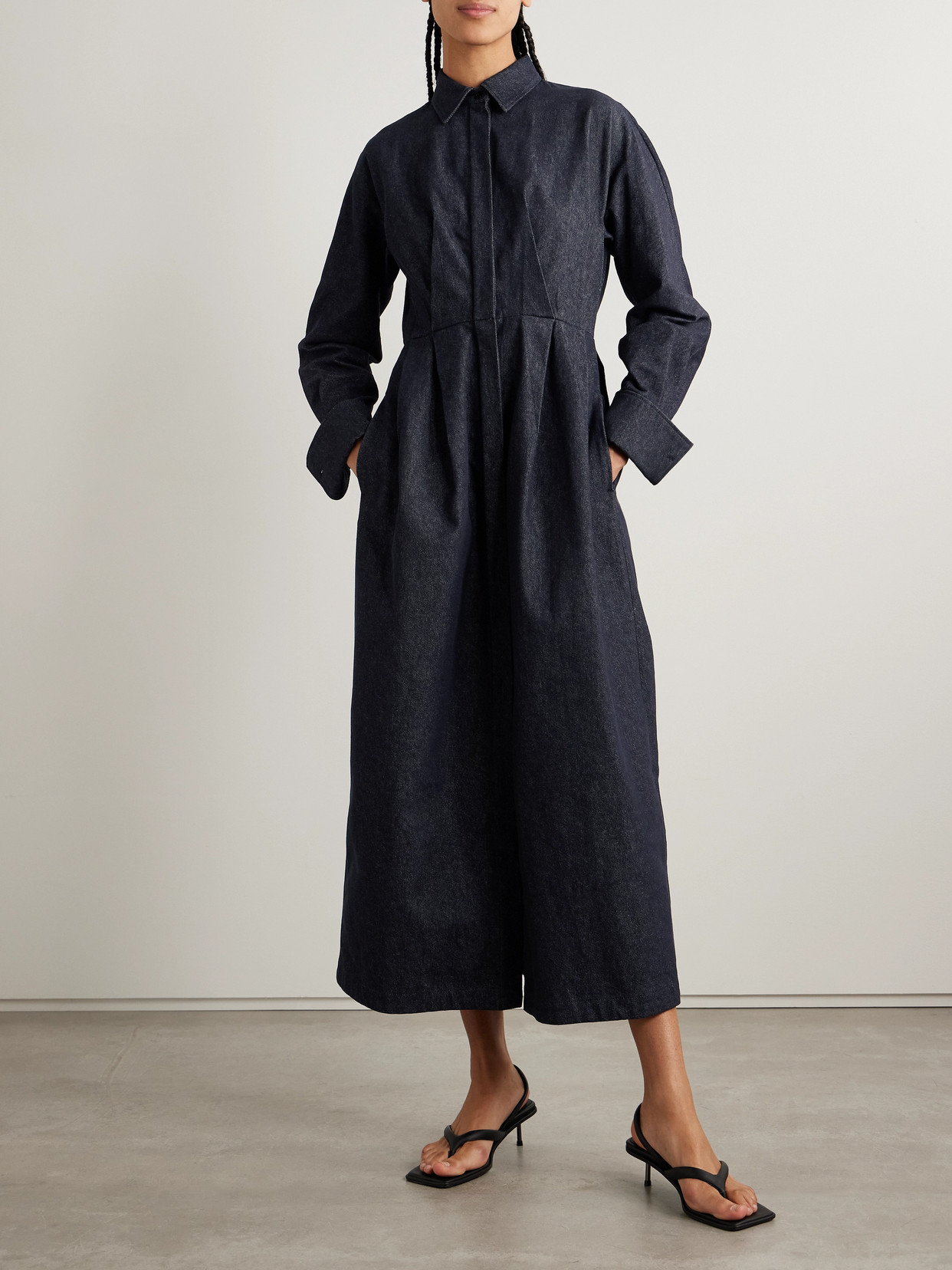 Max Mara Maxmara Women Aller - Denim-effect Chemise Dress In Blue