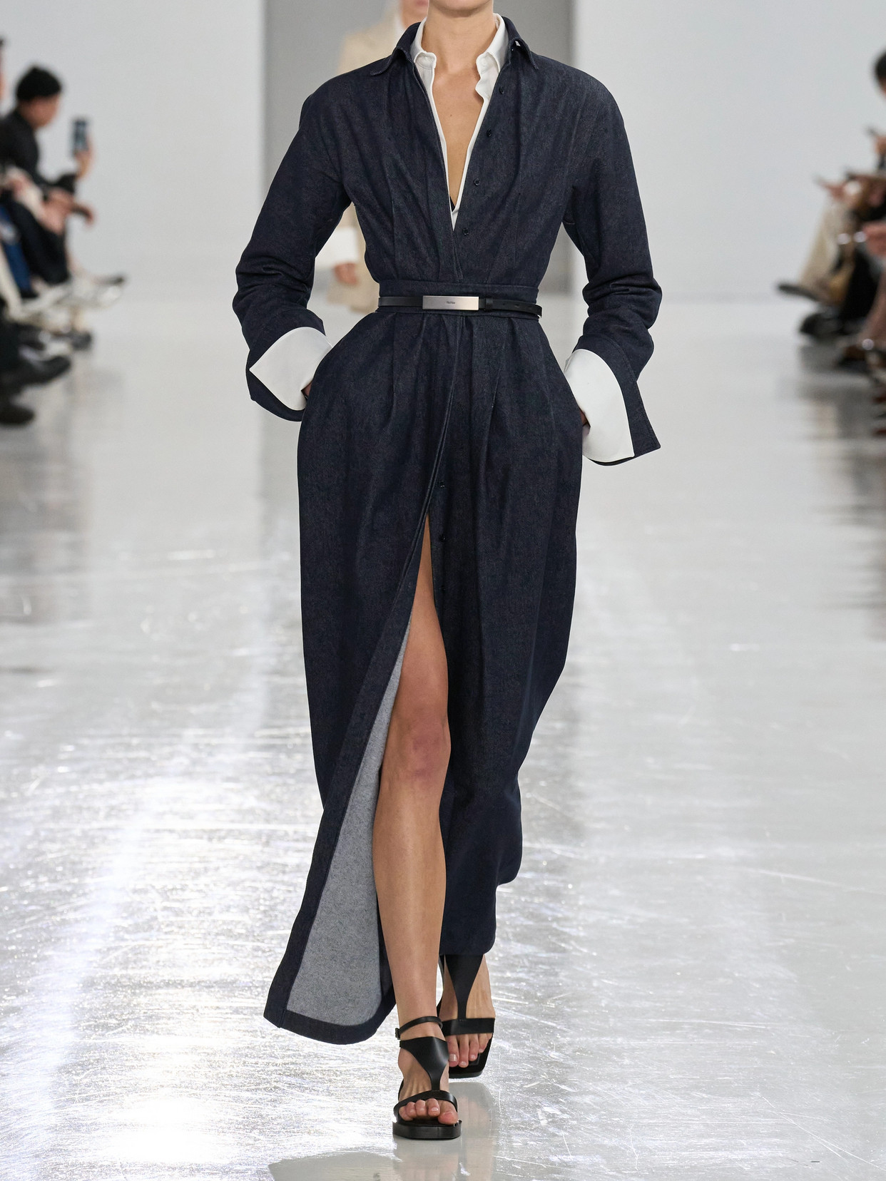 Max Mara Maxmara Women Aller - Denim-effect Chemise Dress In Blue