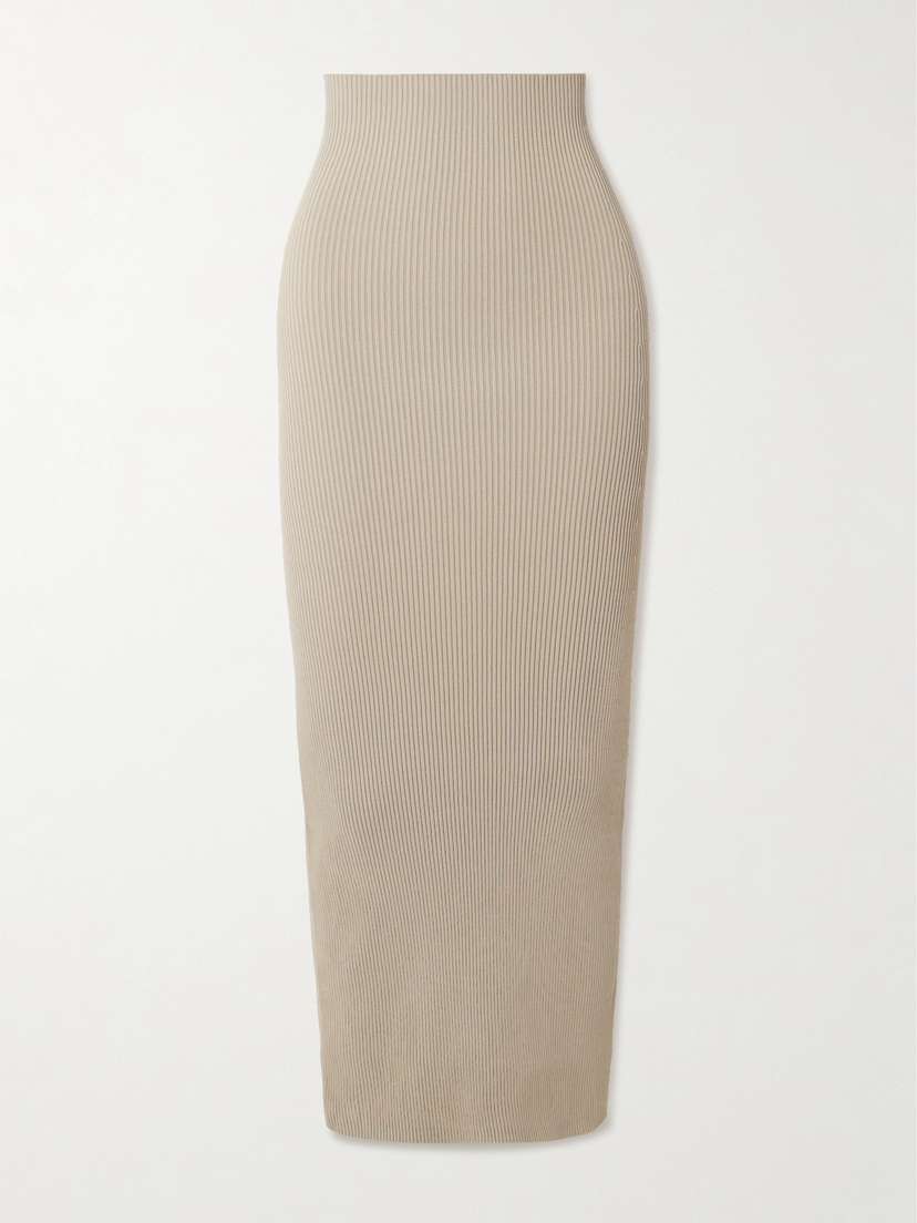 Max Mara Aprile Ribbed-knit Maxi Skirt