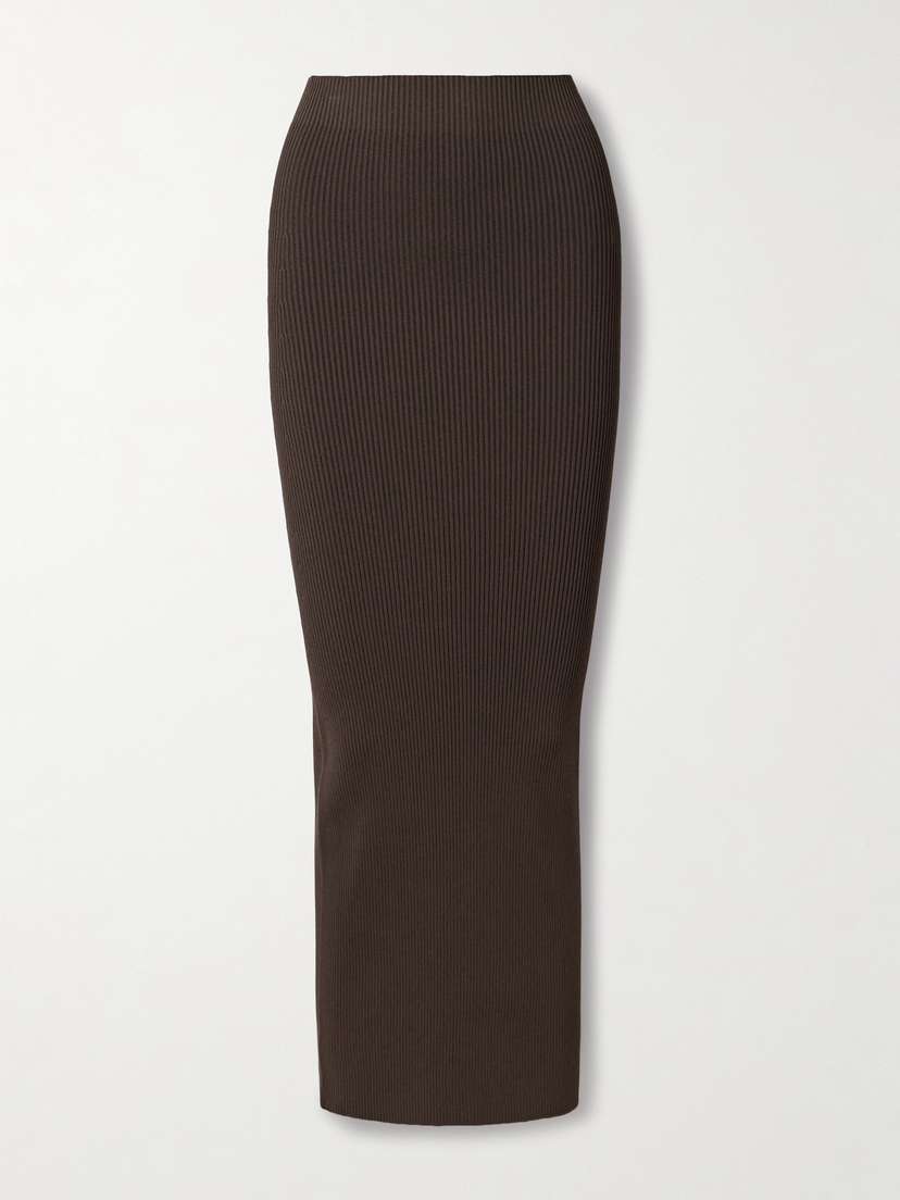 Max Mara Aprile Ribbed-knit Maxi Skirt