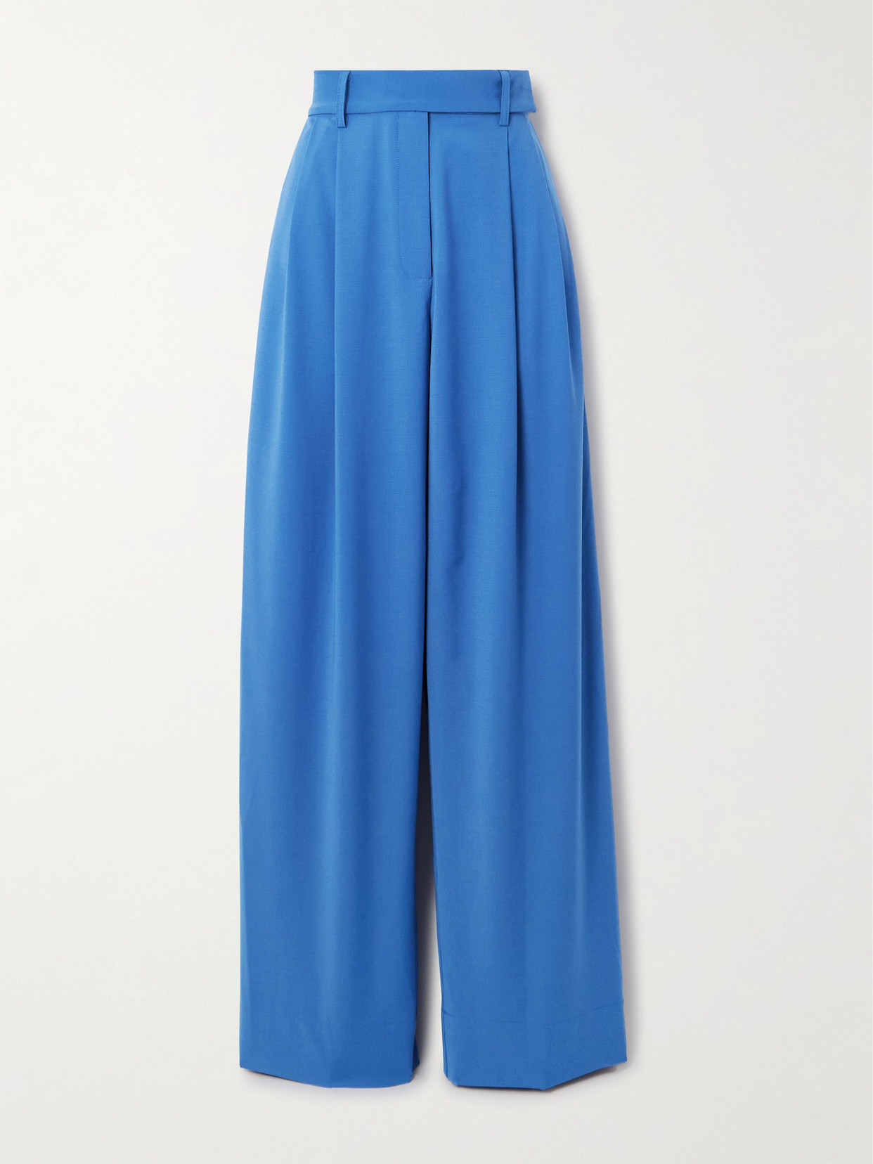 Esse Studios Pleated Woven Pants In Blue