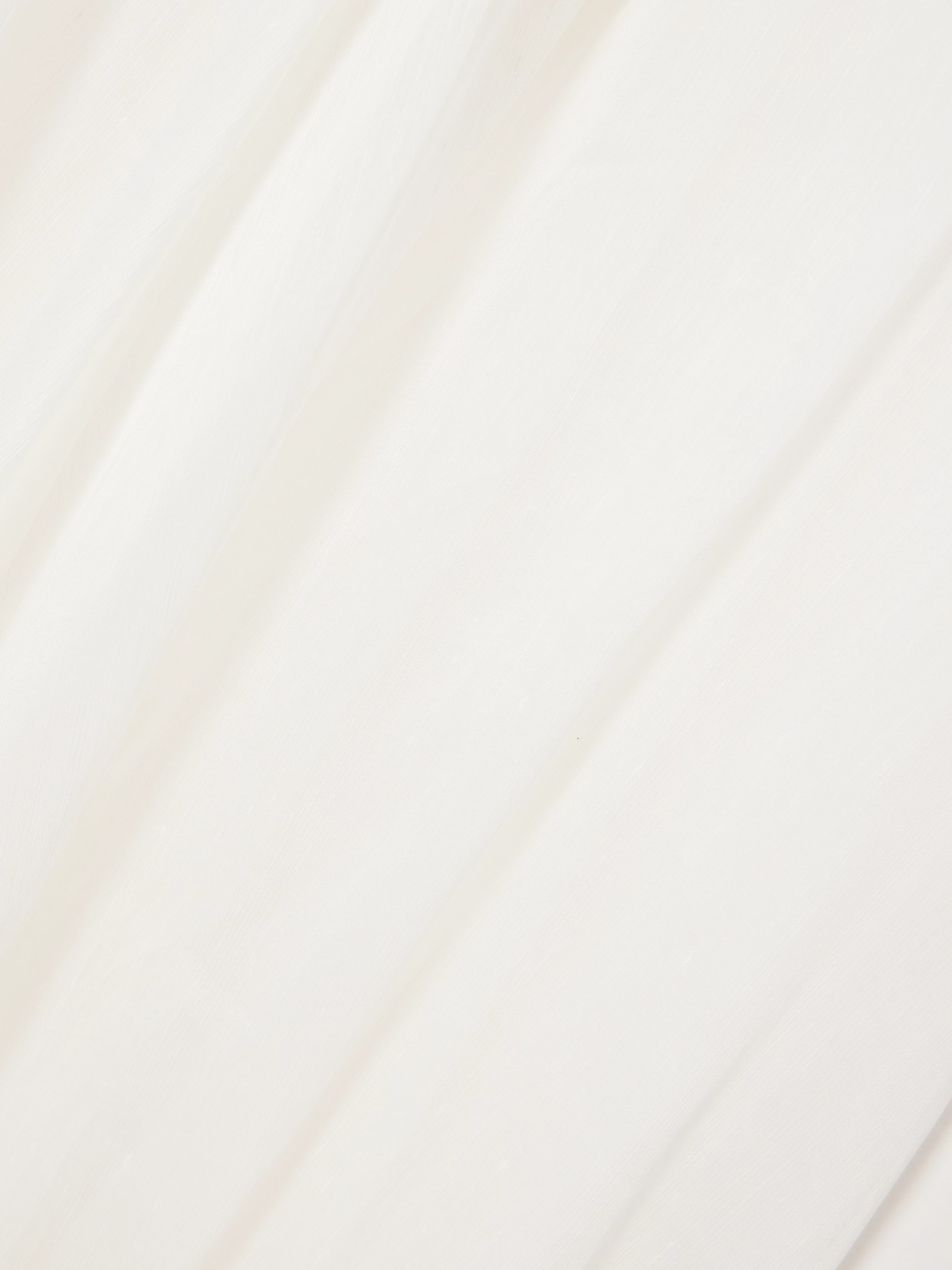 Esse Studios Aire Strapless Ponte And Linen And Silk-blend Midi Dress In White