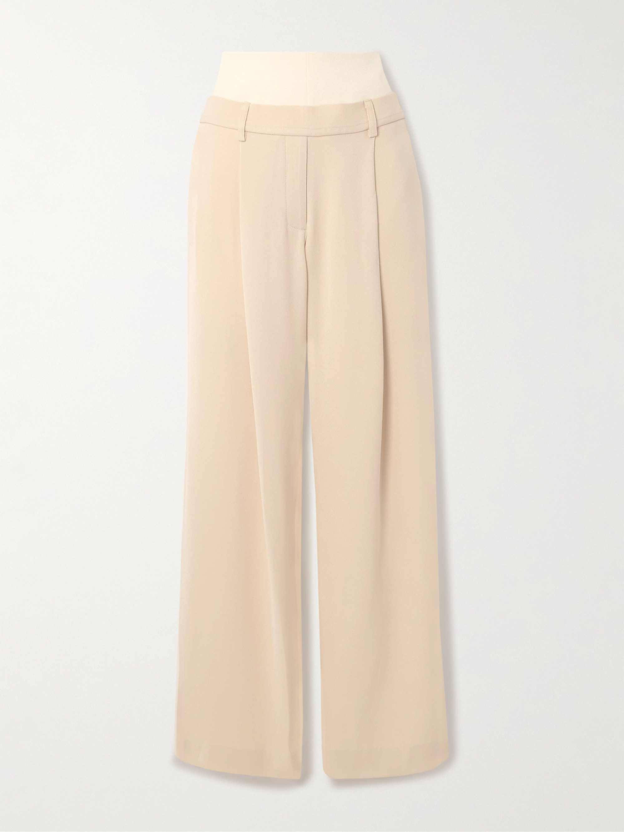 Esse Studios Sommar Duo piqué-trimmed crepe wide-leg pants