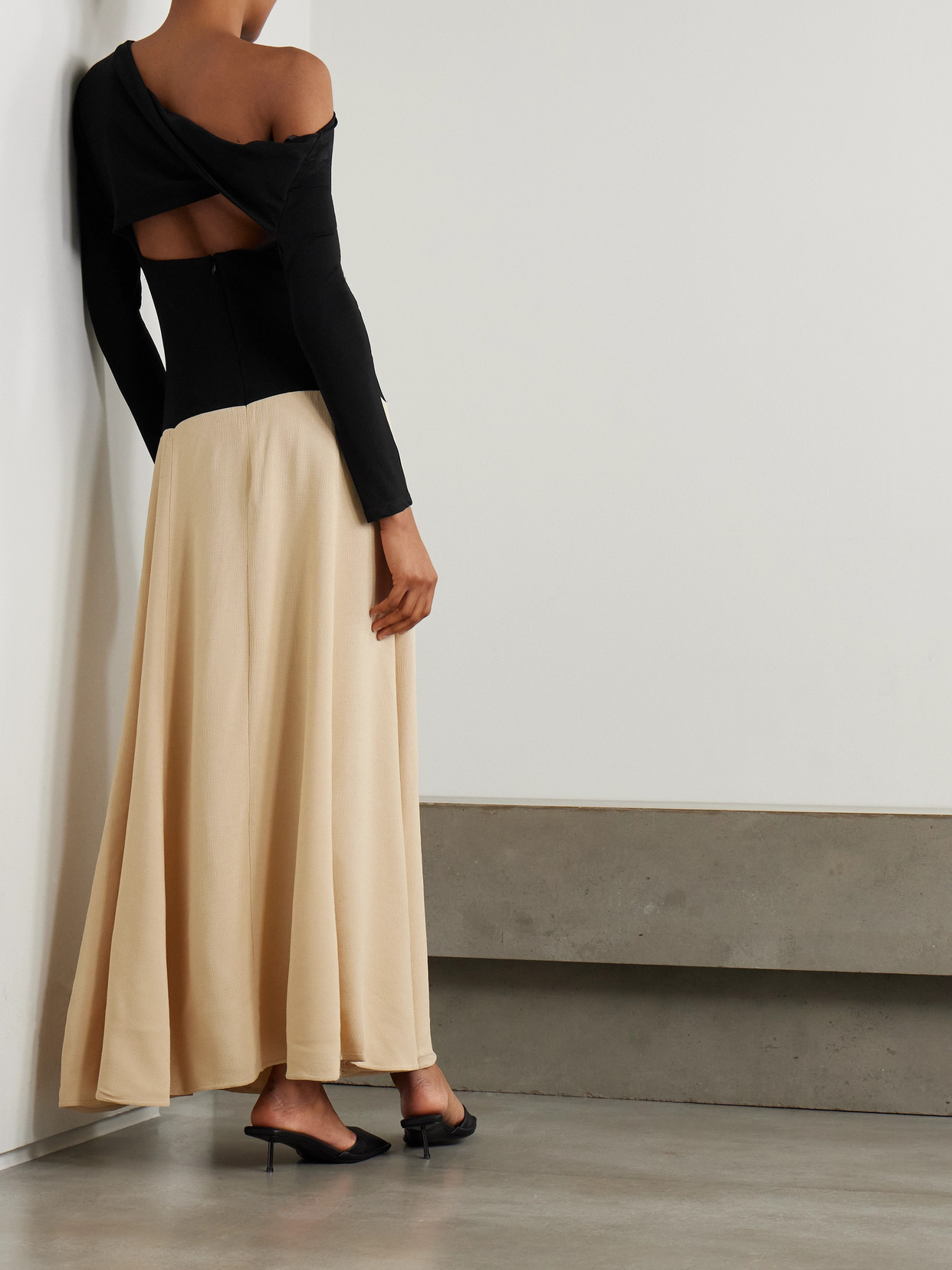 Esse Studios Dasha Duo Long Dress In Black