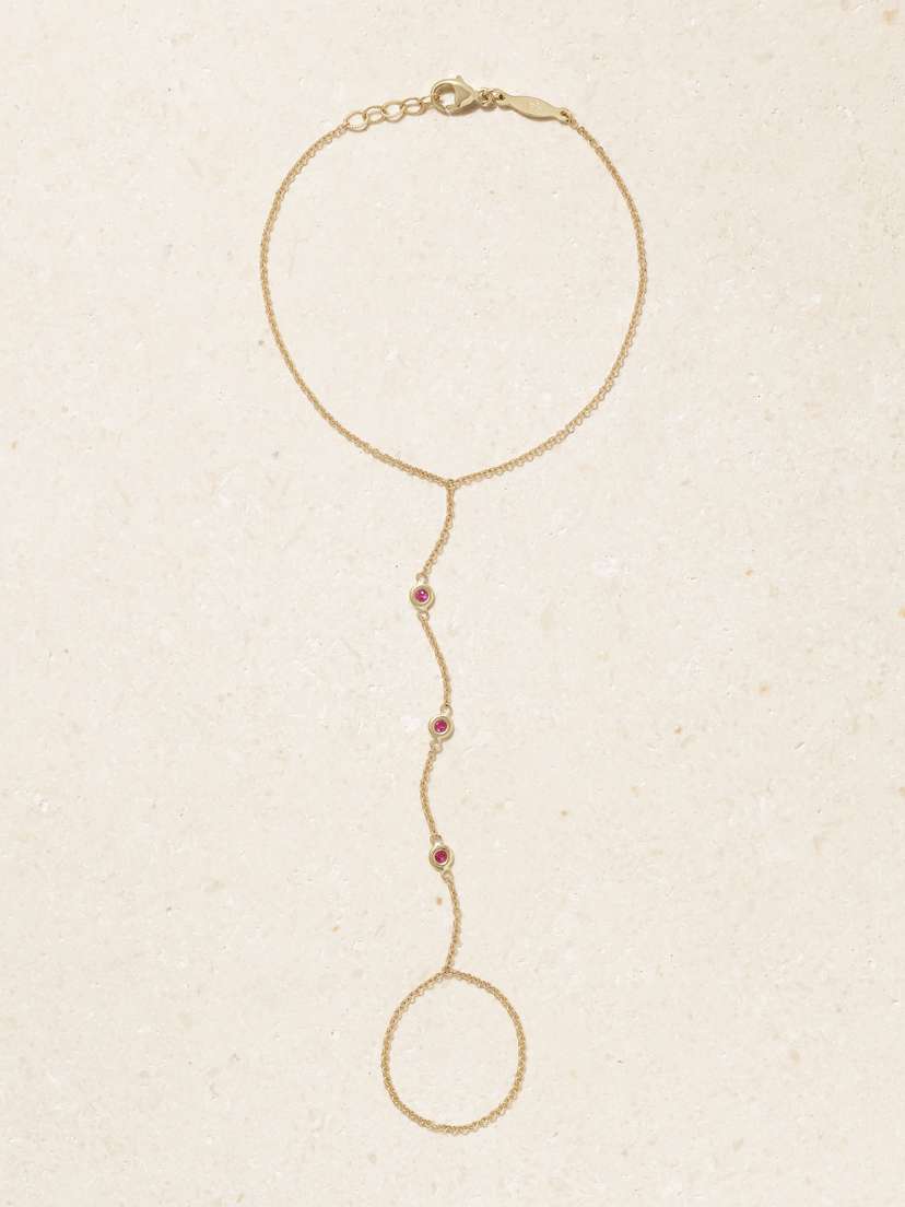 Jacquie Aiche 14-karat Gold apphire Bracelet