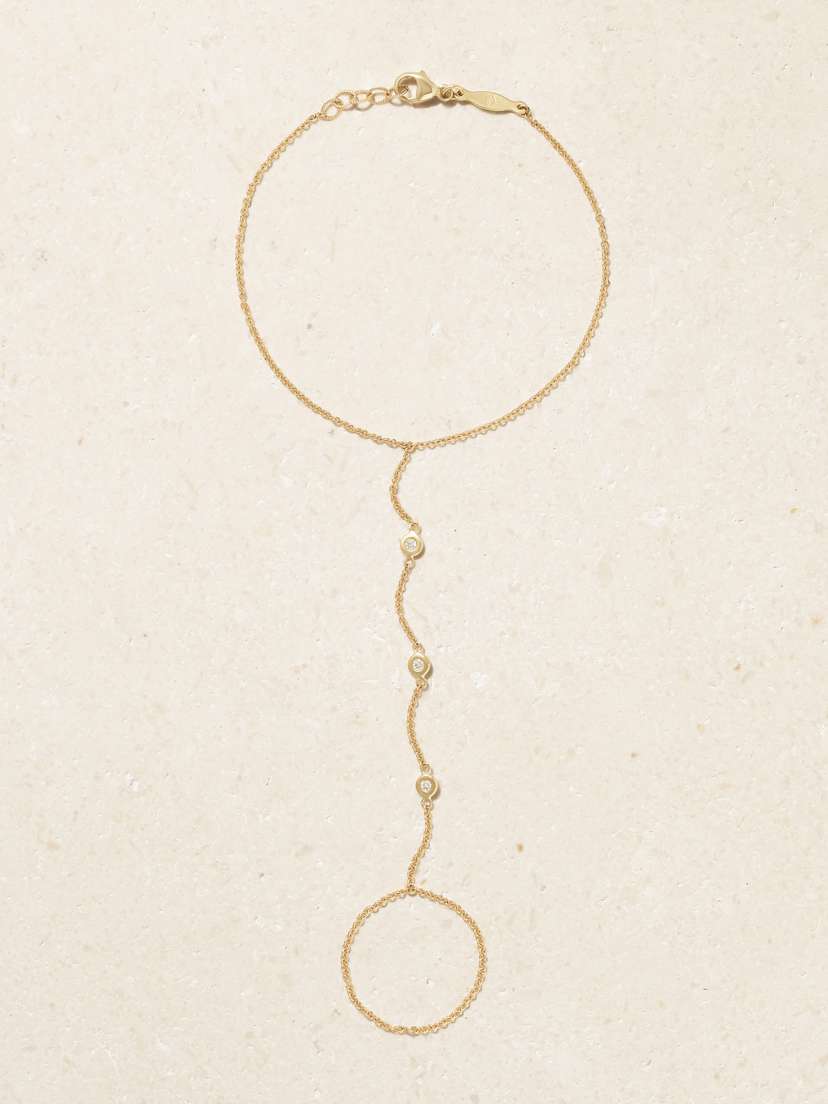 Jacquie Aiche 14-karat Gold Diamond Bracelet