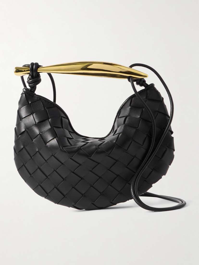 Bottega Veneta Sardine Mini Intrecciato Leather Shoulder Bag