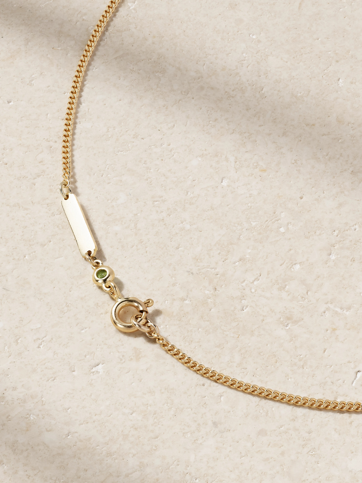 Pascale Monvoisin 9-karat Gold Tsavorite Necklace In Gold
