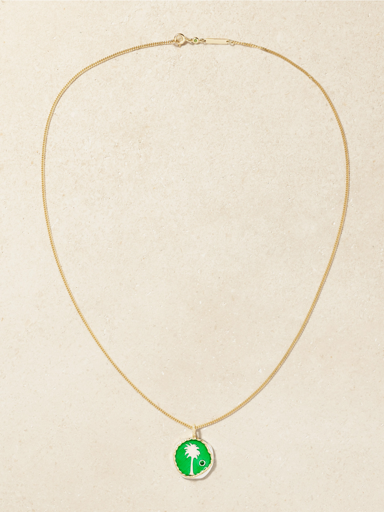 Pascale Monvoisin 9-karat Gold Tsavorite Necklace In Gold