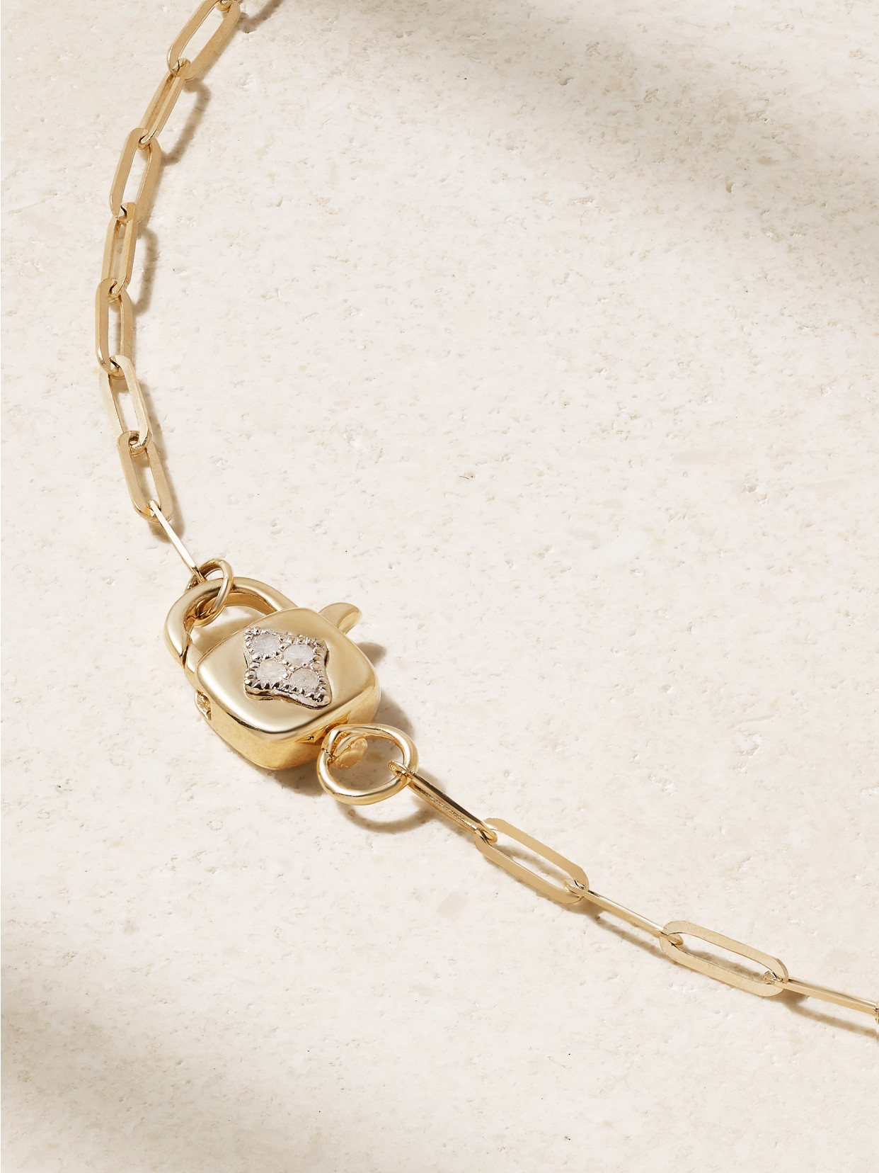 Pascale Monvoisin Louise 9-karat Yellow And White Gold Diamond Necklace In Gold