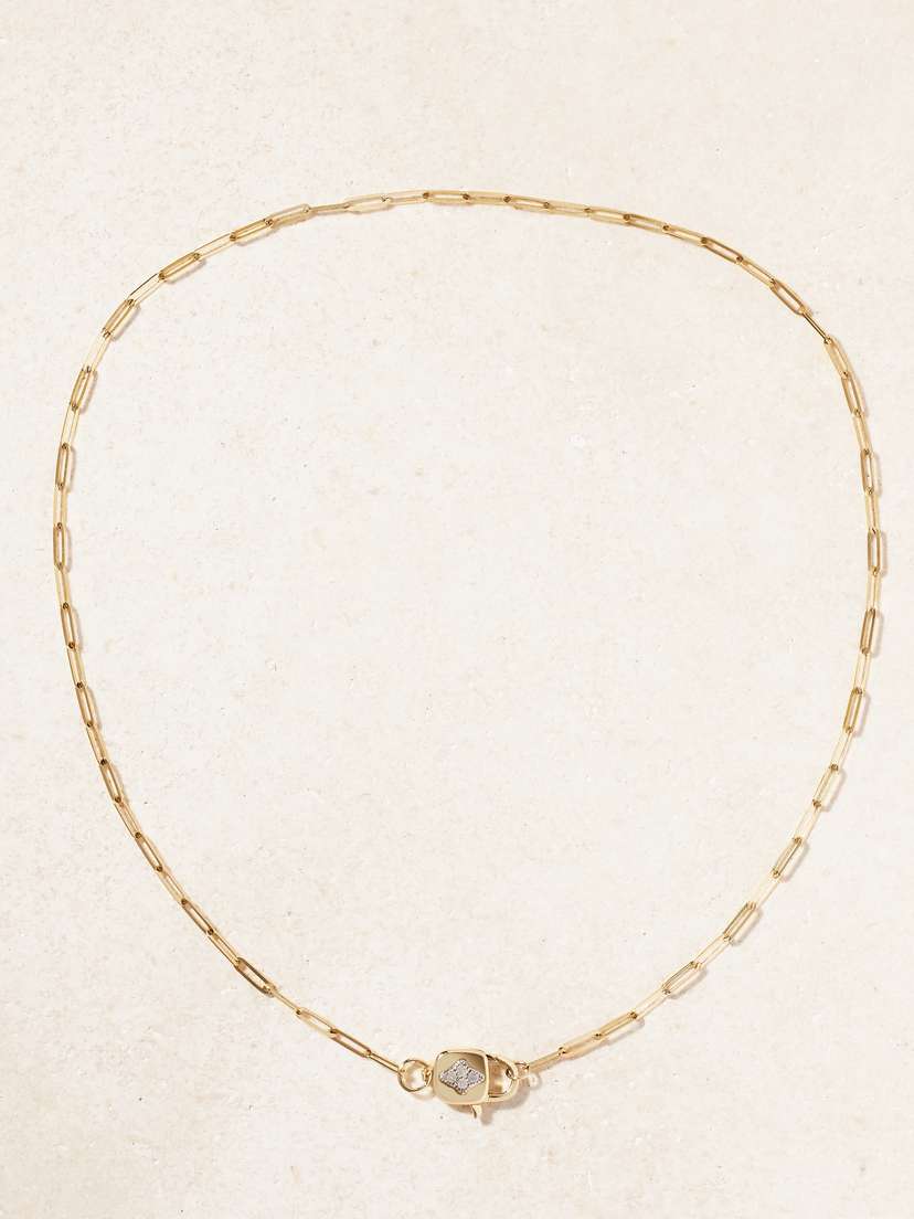 Pascale Monvoisin Louise 9-karat Yellow And White Gold Diamond Necklace