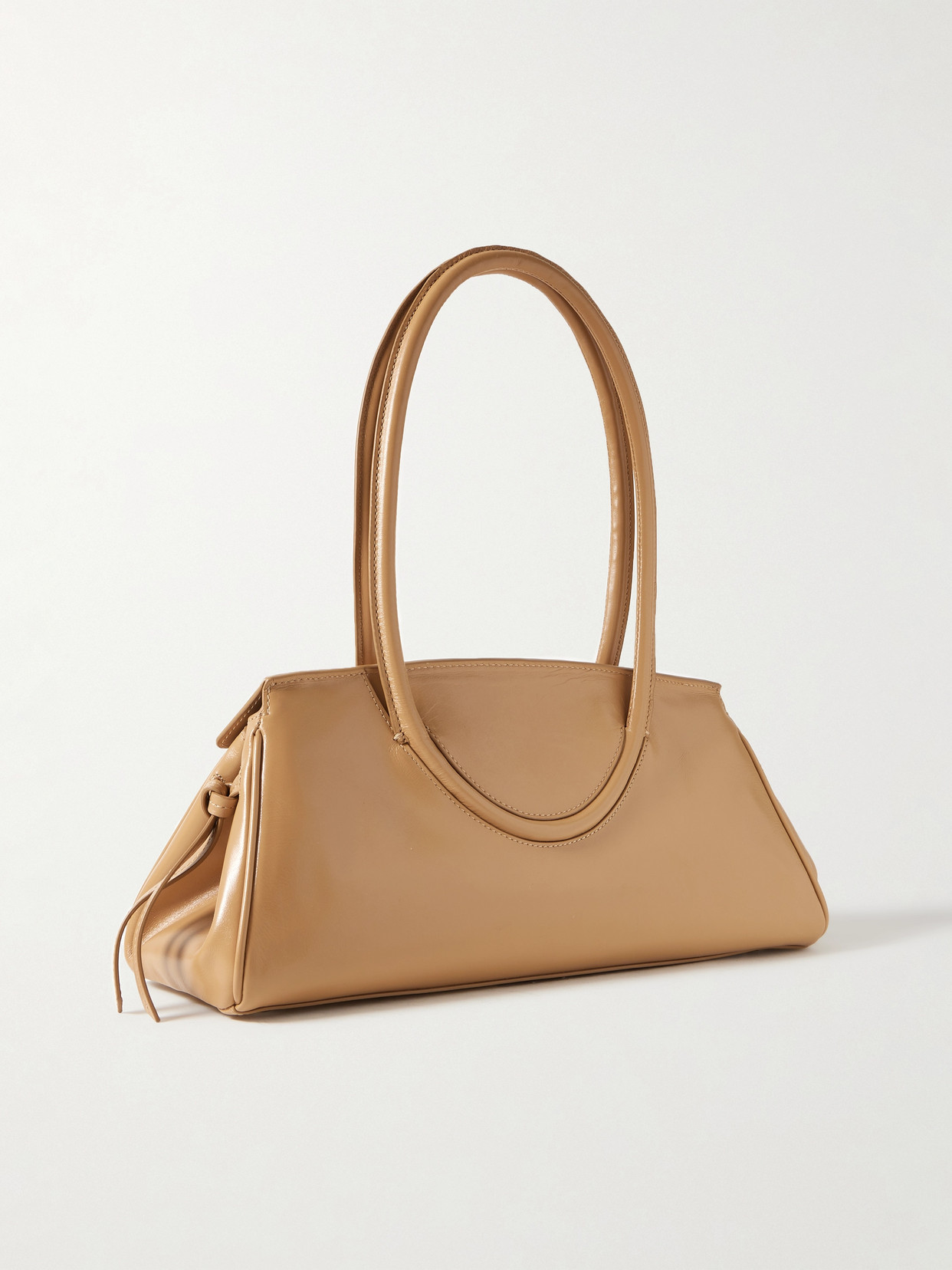 Staud Maude Leather Shoulder Bag In Brown