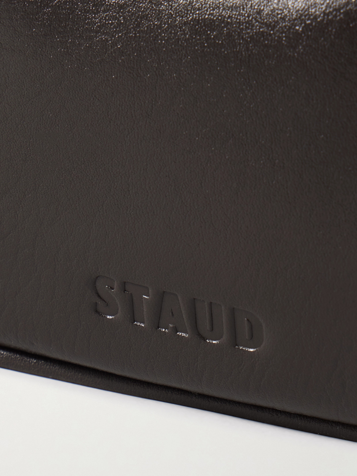 Staud Owen Leather Shoulder Bag In Brown