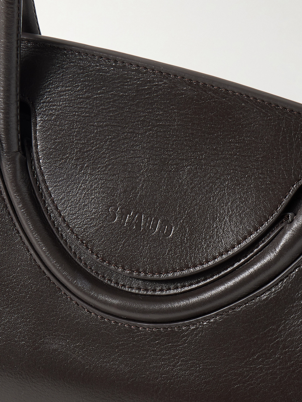 Staud Maude Leather Shoulder Bag In Brown